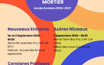 ORGANISATION DE LA RENTREE DES ELEVES 2026-2027